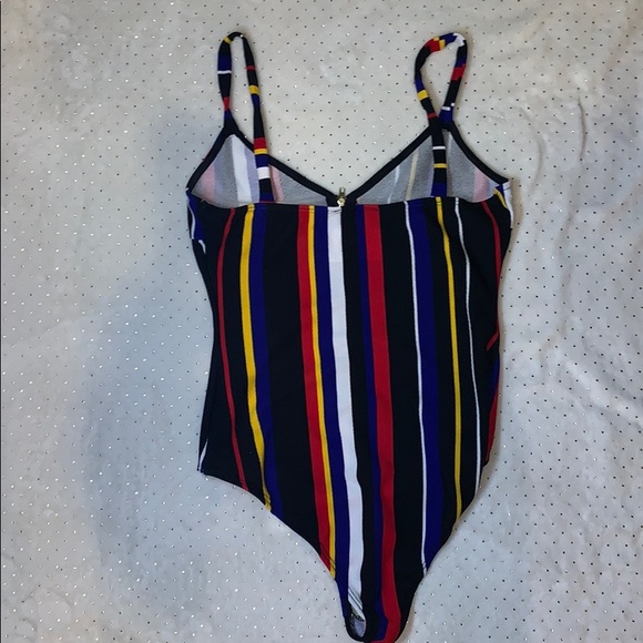 Fashion Nova Striped Bodysuit - Picture 2 of 2